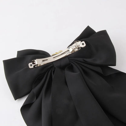 New Fashion Bowknot Long Cloth Inlaid Diamond Hairpin