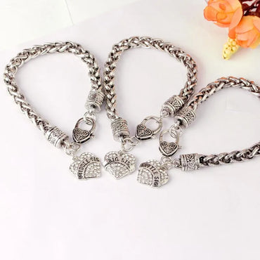 New Fashion Bracelet Good Sister Big Middle Little Sister Love Letter Diamond Bracelet