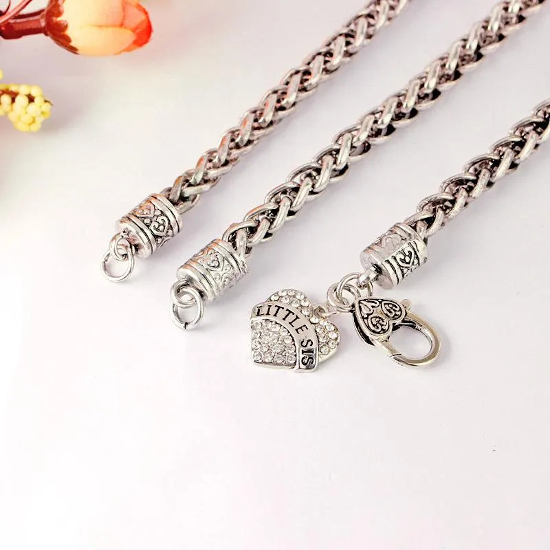 New Fashion Bracelet Good Sister Big Middle Little Sister Love Letter Diamond Bracelet