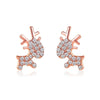 Fashion Deer Plating Alloy Artificial Gemstones Earrings Ear Studs