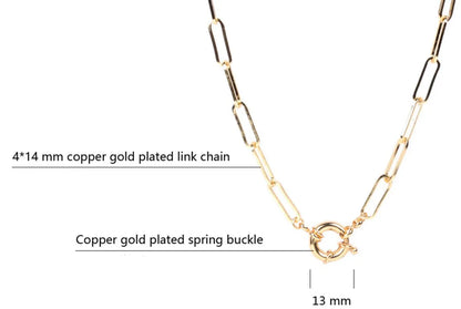 Copper Fashion Geometric Plating Necklace