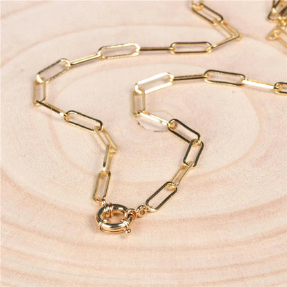 Copper Fashion Geometric Plating Necklace