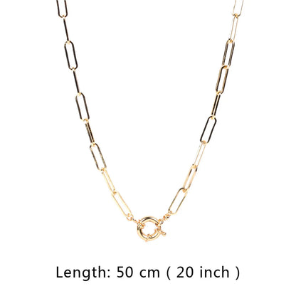 Copper Fashion Geometric Plating Necklace