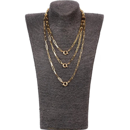 Copper Fashion Geometric Plating Necklace