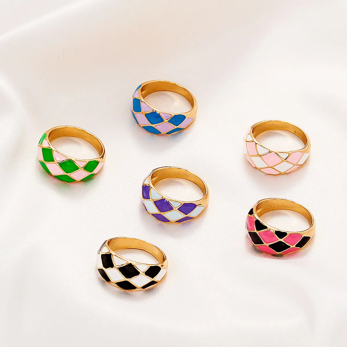 Fashion Geometric Alloy Plating No Inlaid Women's Rings