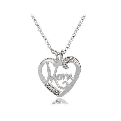 New Fashion Creative Mother'S Day Gift Mom Love Diamond Pendant Necklace Nihaojewelry Wholesale