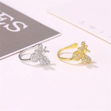 New Fashion Diamond Insect Ear Bone Clip Female Cute Little Bee Ear Clip Wholesale