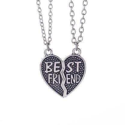 New Fashion Friendship Girlfriends Heart Shaped Broken Heart Best Friends Necklace Yiwu Gooddiy Wholesale