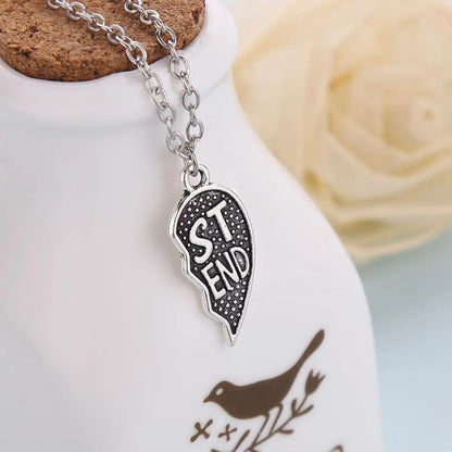 New Fashion Friendship Girlfriends Heart Shaped Broken Heart Best Friends Necklace Yiwu Gooddiy Wholesale