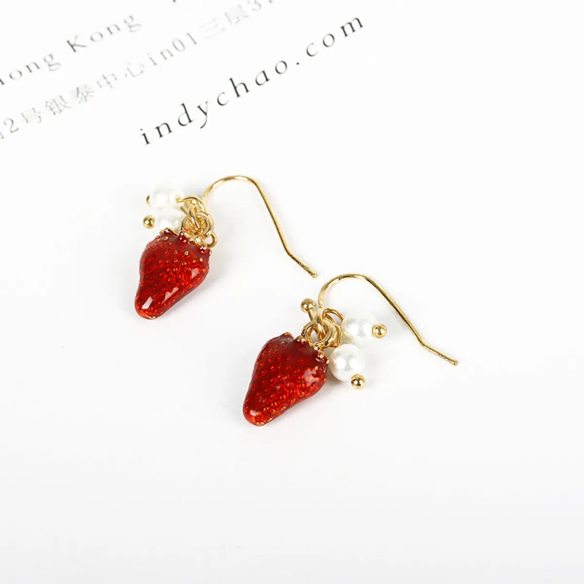 New Fashion Hot Sale Sweet  Cute Fashion  Strawberry Soft  Long Earrings Nihaojewelry Wholesale