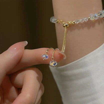 New Fashion Korean Female Summer Simple Crystal Couple Bracelet