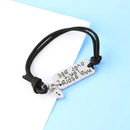 New Fashion  Letters My Story Isn't Over Yet Lettering Alloy Inspirational Bracelet Wholesale Gooddiy