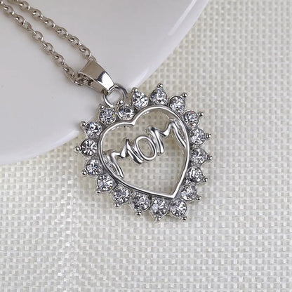 New Fashion Love Diamond Mom Mother&#39;s Day Gift Necklace Wholesale