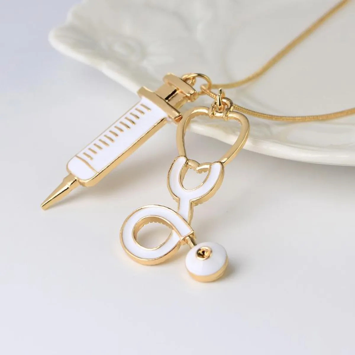 New Fashion Medical Equipment Necklace Stethoscope Necklace Yiwu Gooddiy Wholesale