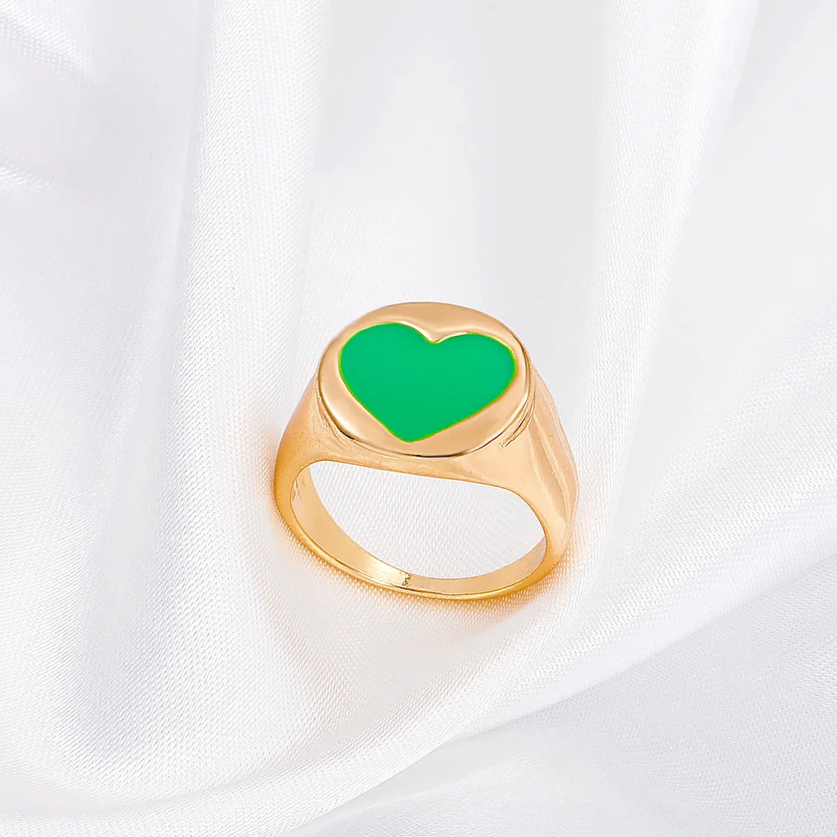 New Fashion Metal Geometric Heart Multi-color Joint Ring Wholesale Gooddiy