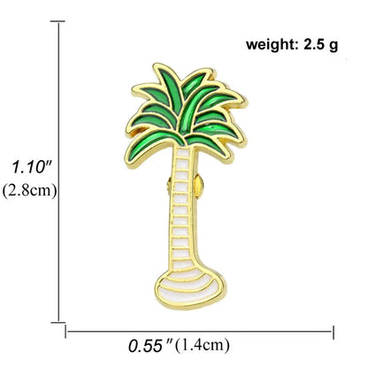 New Fashion Plant Coconut Tree Cactus Leaves Alloy Brooch Wholesale