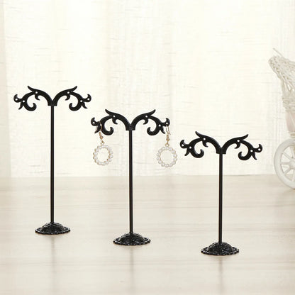 New Fashion Simple  Iron Art Metal Earring Holder Three-Piece Counter Hanging Ear Line Shelf Earring Storage Display Shelf Wholesale