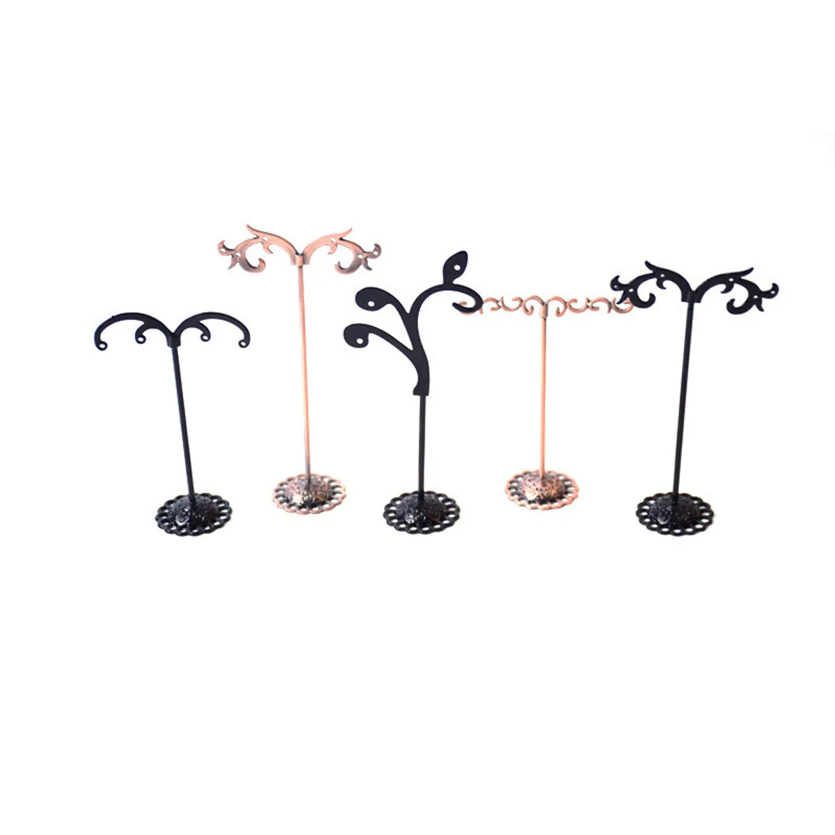 New Fashion Simple  Iron Art Metal Earring Holder Three-Piece Counter Hanging Ear Line Shelf Earring Storage Display Shelf Wholesale