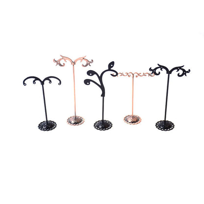 New Fashion Simple  Iron Art Metal Earring Holder Three-Piece Counter Hanging Ear Line Shelf Earring Storage Display Shelf Wholesale