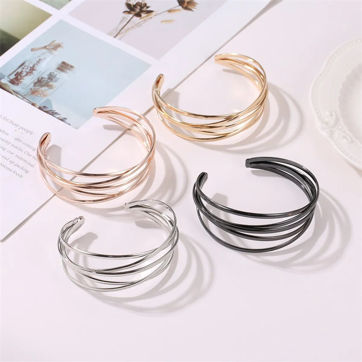 Fashion Geometric Alloy Plating No Inlaid Women's