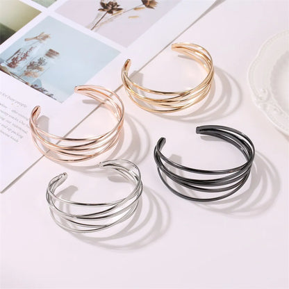 Fashion Geometric Alloy Plating No Inlaid Women's