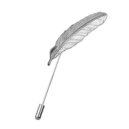 Leaves Feather Zinc Plating Men'S Brooches