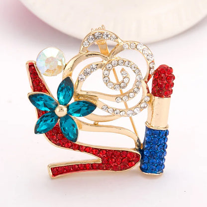 New Fashion Spring High Heels Diy Brooch Lipstick Scarf Buckle Ornament Wholesale