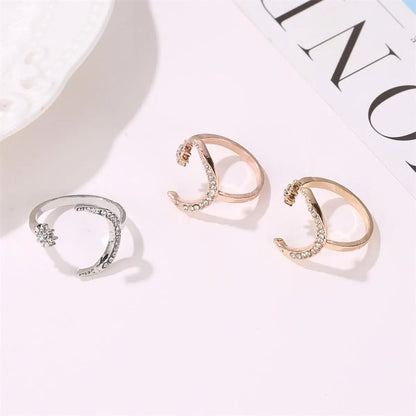 Fashion Moon Alloy Plating Artificial Gemstones Women's