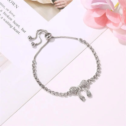 New Fashion Wild Bracelet Inlaid With Diamond Butterfly Bracelet Fashion Crystal Adjustment Bead Bracelet