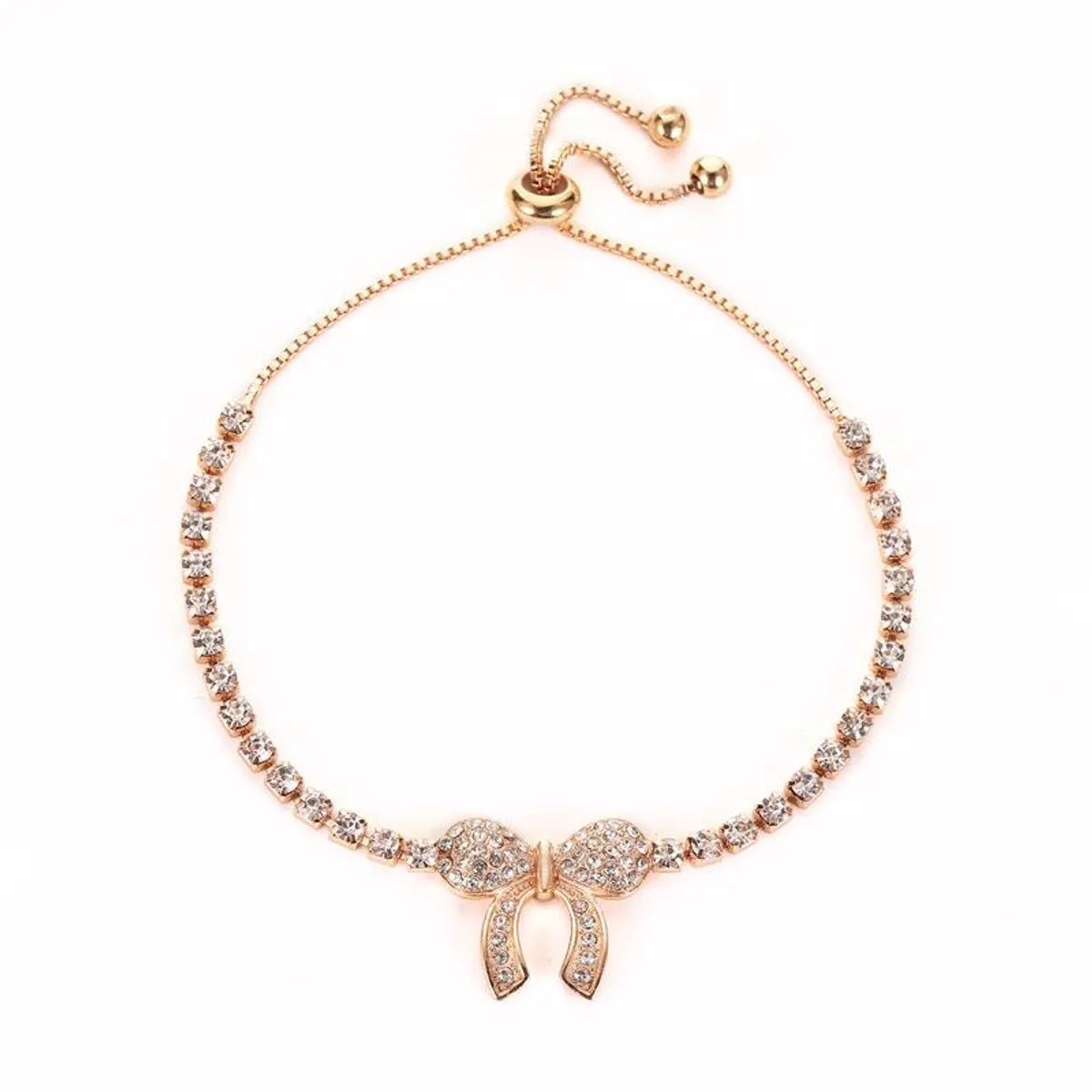 New Fashion Wild Bracelet Inlaid With Diamond Butterfly Bracelet Fashion Crystal Adjustment Bead Bracelet