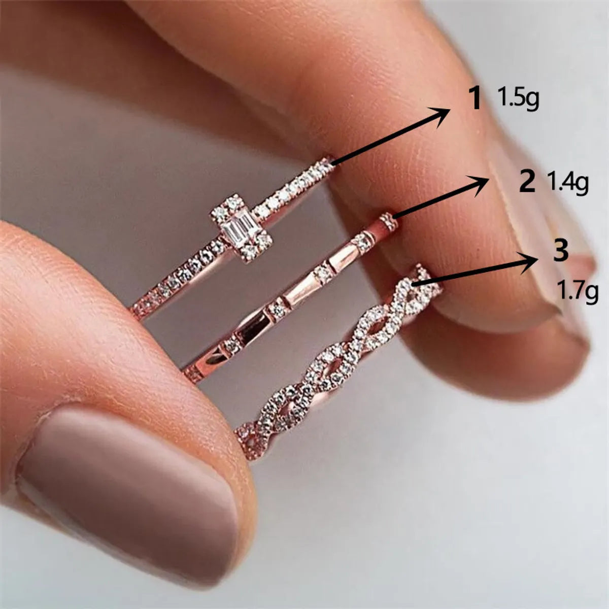 New Fashion Zircon Creative Cross Copper Fine Ring