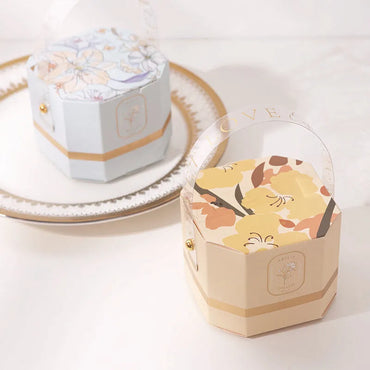 New Flower Pattern Creative Romantic Wedding Candy Gift Box 14*7*9cm