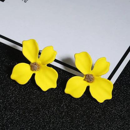 New Fresh Flower Alloy Earrings Nhpf145123