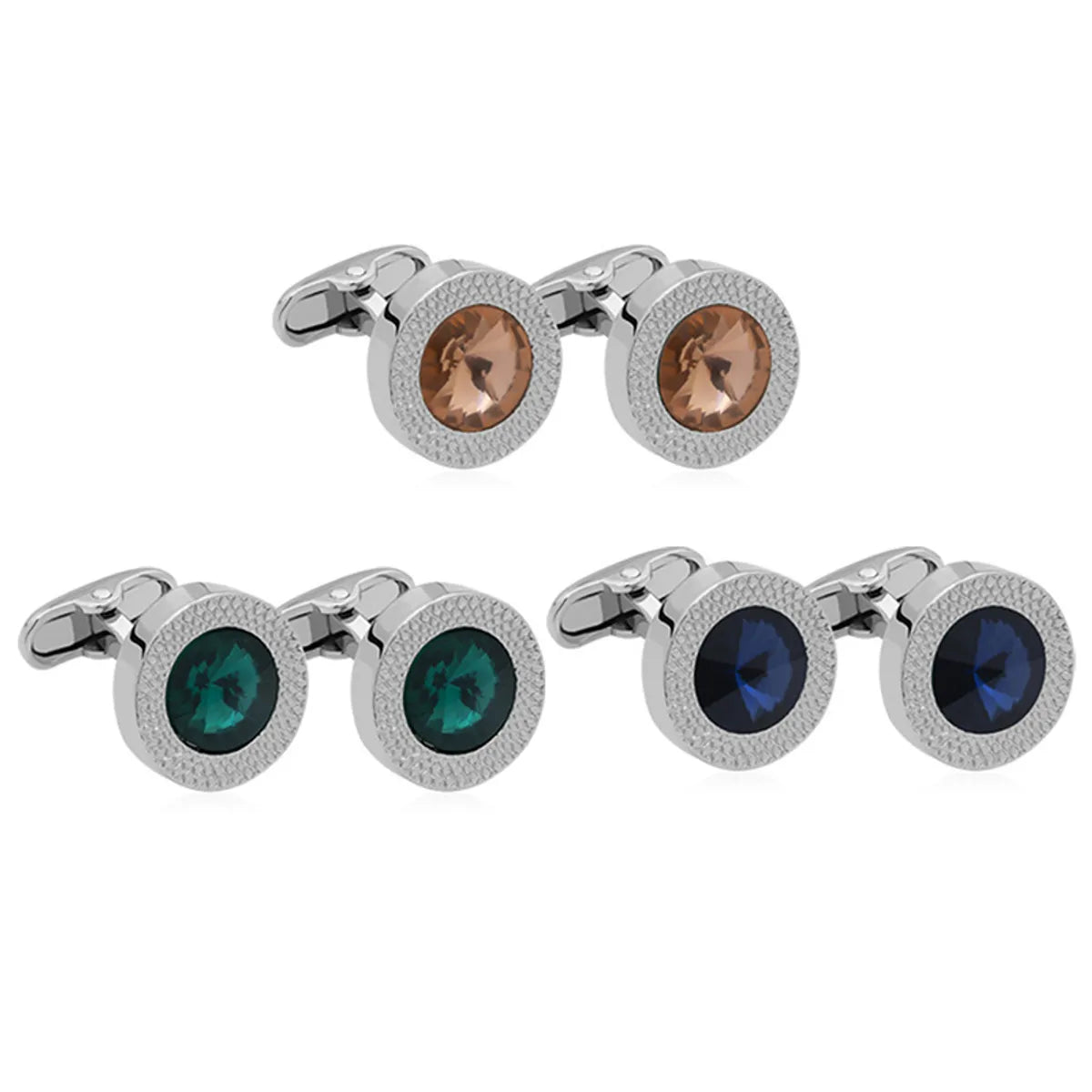 New Gem-Set Cufflinks French Fashion Men'S Metal Shirt Buttons Clothing Accessories