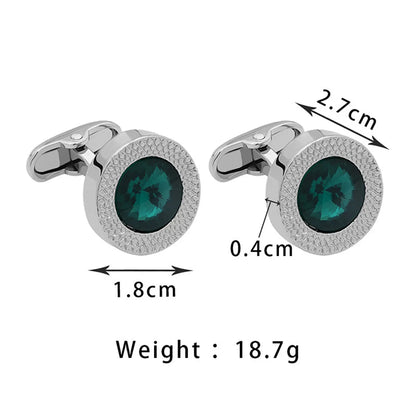 New Gem-Set Cufflinks French Fashion Men'S Metal Shirt Buttons Clothing Accessories