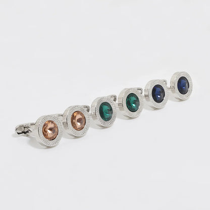 New Gem-Set Cufflinks French Fashion Men'S Metal Shirt Buttons Clothing Accessories