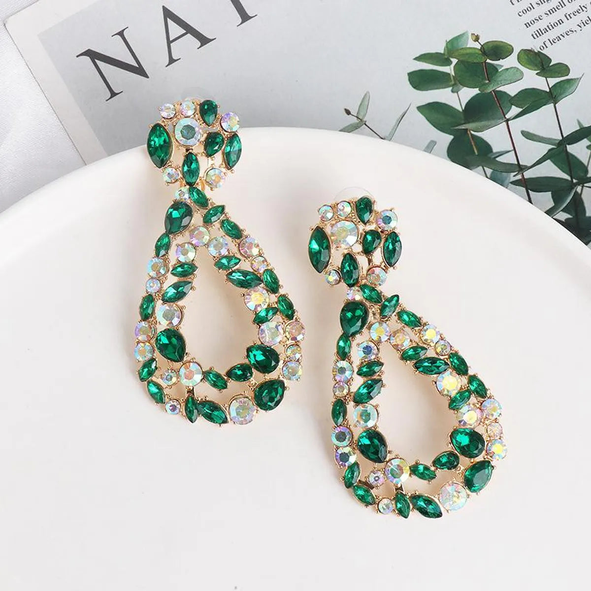 New Geometric Earrings Color Long Earrings Earrings Women