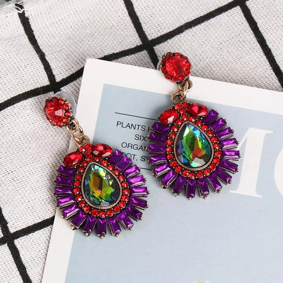 New Geometric Earrings Color Retro Exaggerated Earrings Fashion Earrings Women