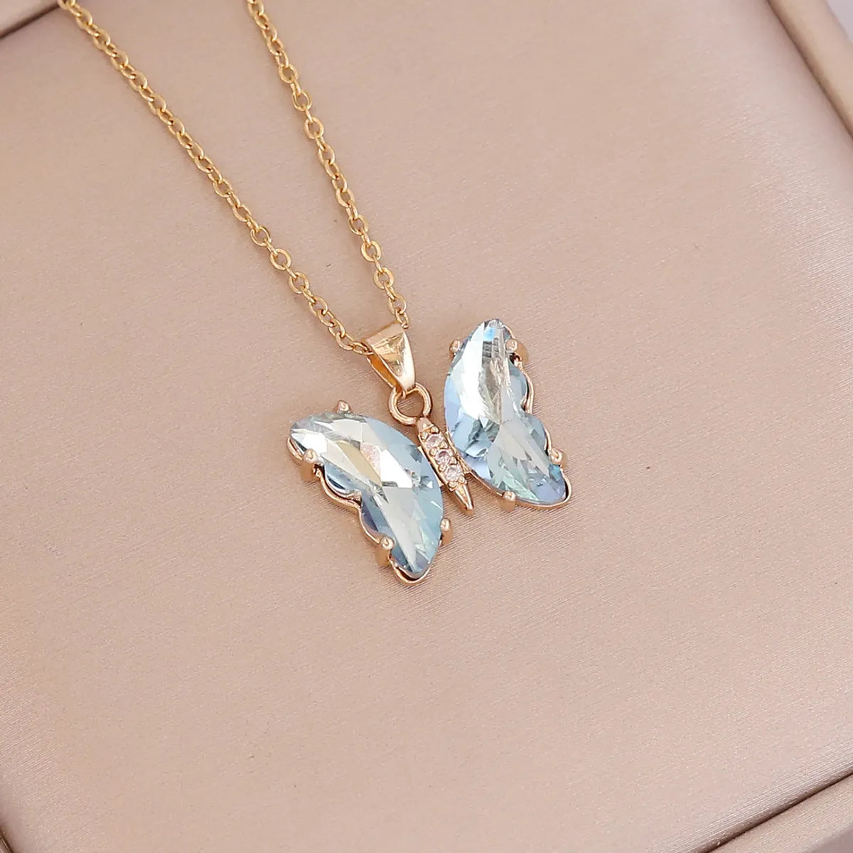 Fashion Butterfly Metal Plating Women's