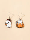 New Halloween Cartoon Dripping Oil Skull Pendant Earrings