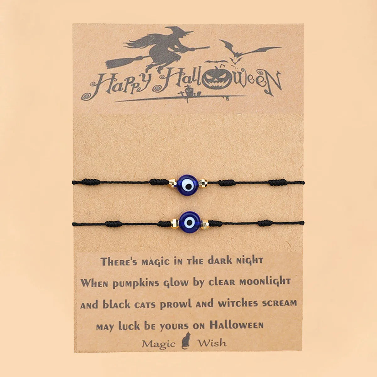 New Halloween Couple Braided Bracelet Creative 7-knot Demon Eye Red String Card Bracelet