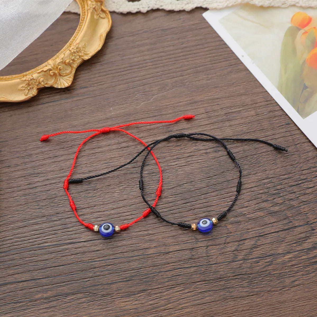 New Halloween Couple Braided Bracelet Creative 7-knot Demon Eye Red String Card Bracelet