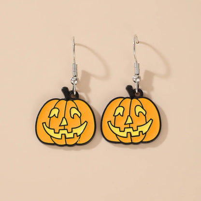 New Halloween Funny Pumpkin Ghosts Exaggerated Acrylic Earrings Wholesale