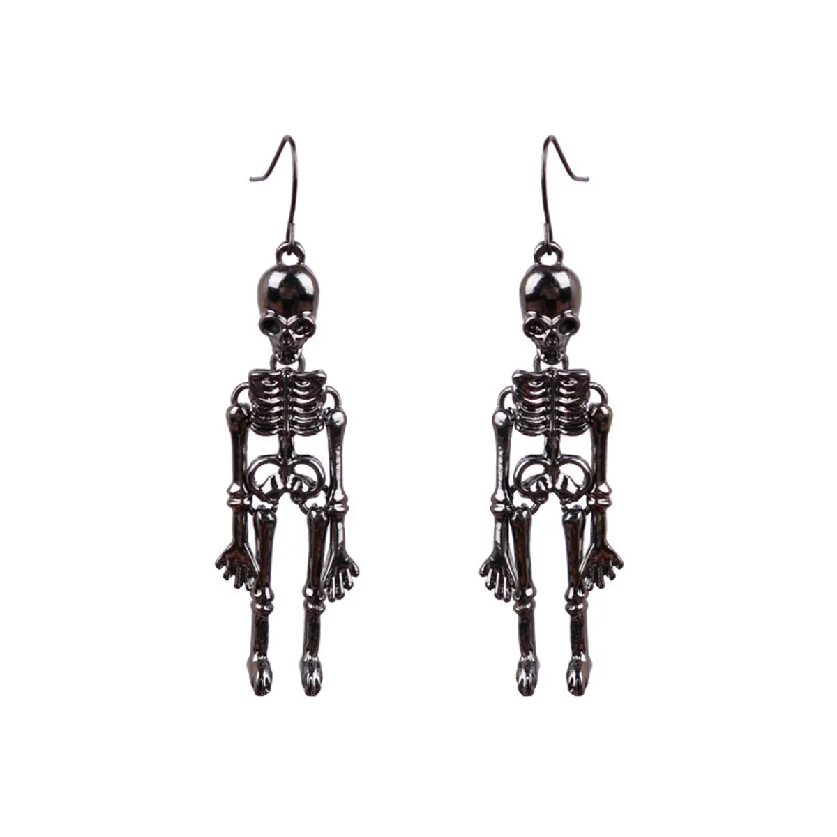 New Halloween Punk Style Skull Pendant Ear Hook Earrings