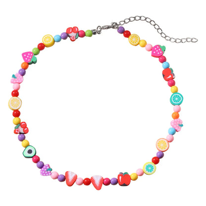 Cute Fruit Alloy Resin No Inlaid Women's Bracelets Earrings Necklace