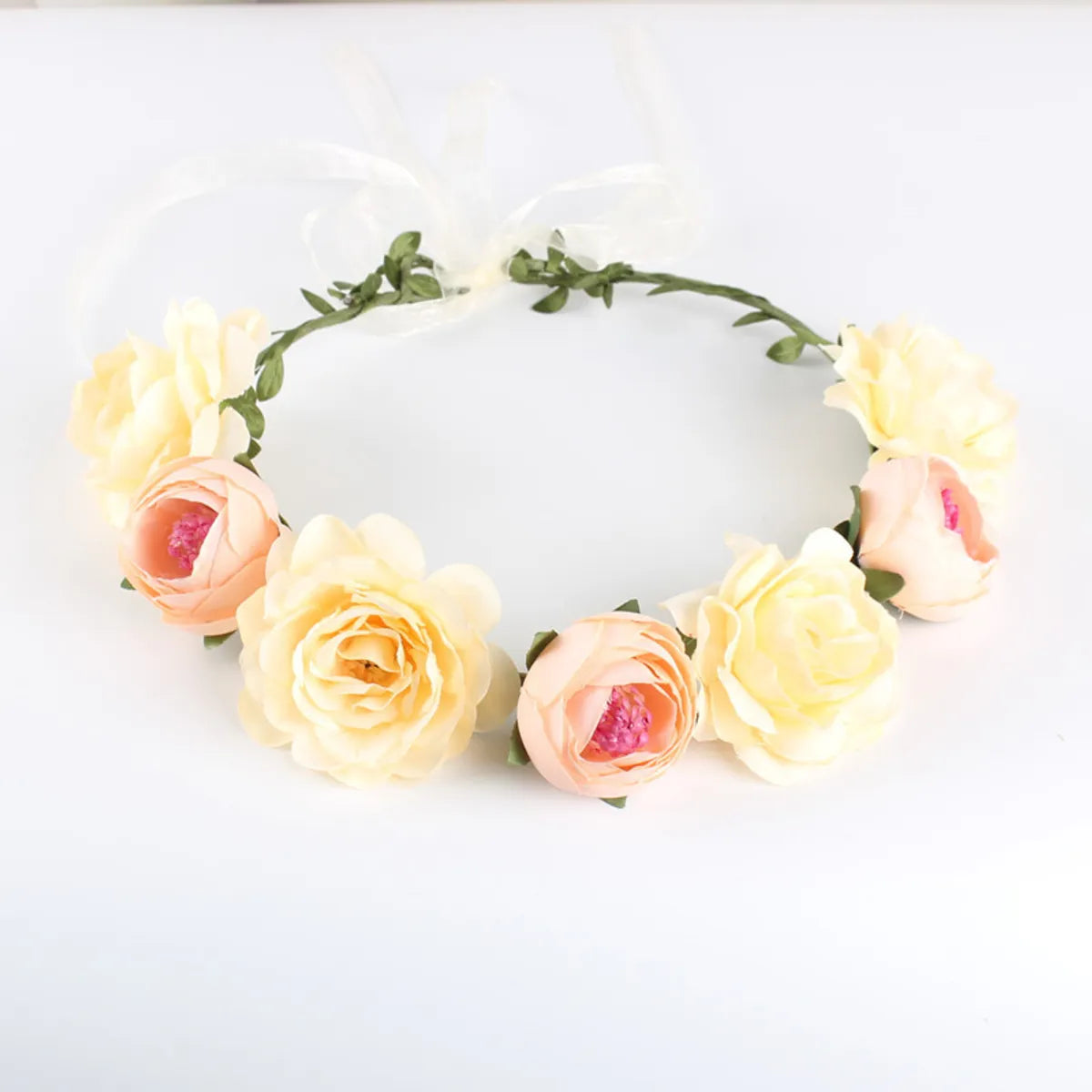 Europe And The United States Cross-Border New Headwear Bohemian Beach Rose Flower Headband Bride Bridesmaid Garland Hairband Wholesale