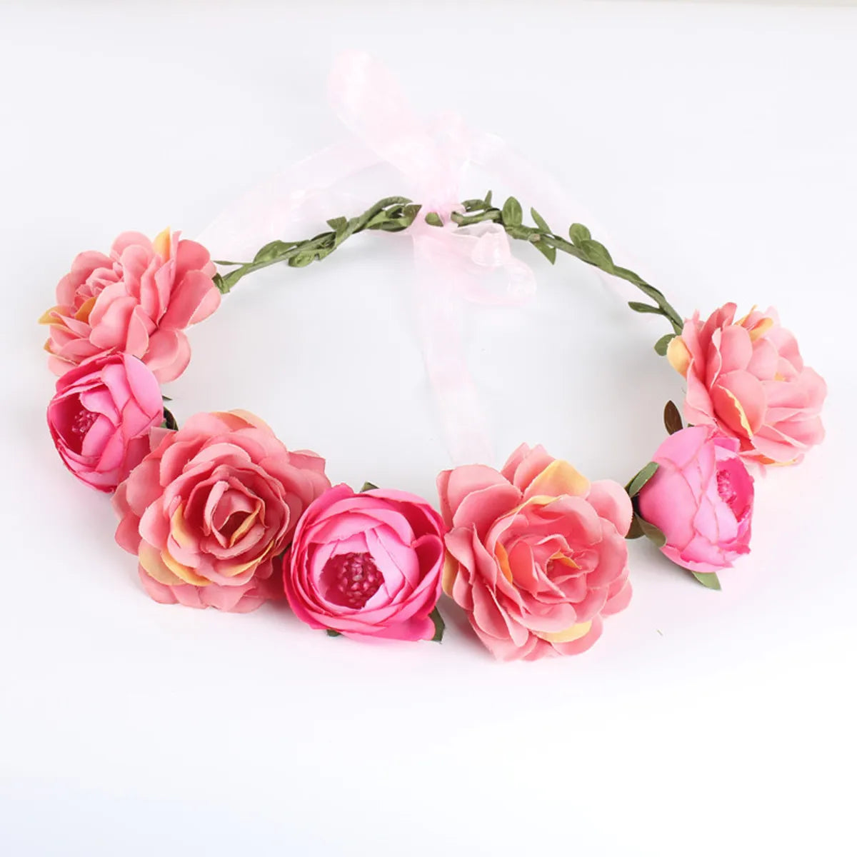 Europe And The United States Cross-Border New Headwear Bohemian Beach Rose Flower Headband Bride Bridesmaid Garland Hairband Wholesale