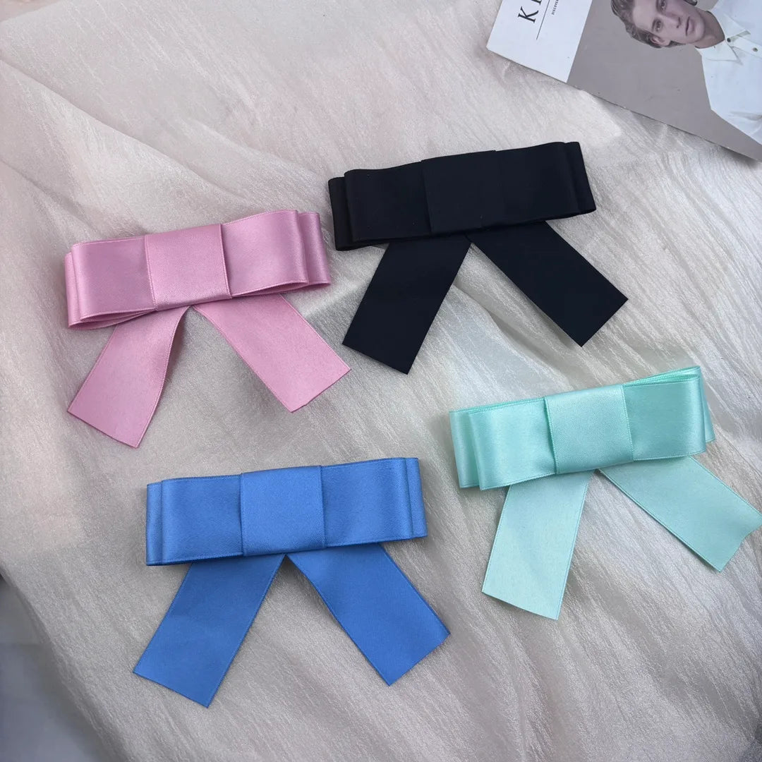 New High Sense Bow Hairpin  Hair Accessories Spring Clip Top Clip Hairpin