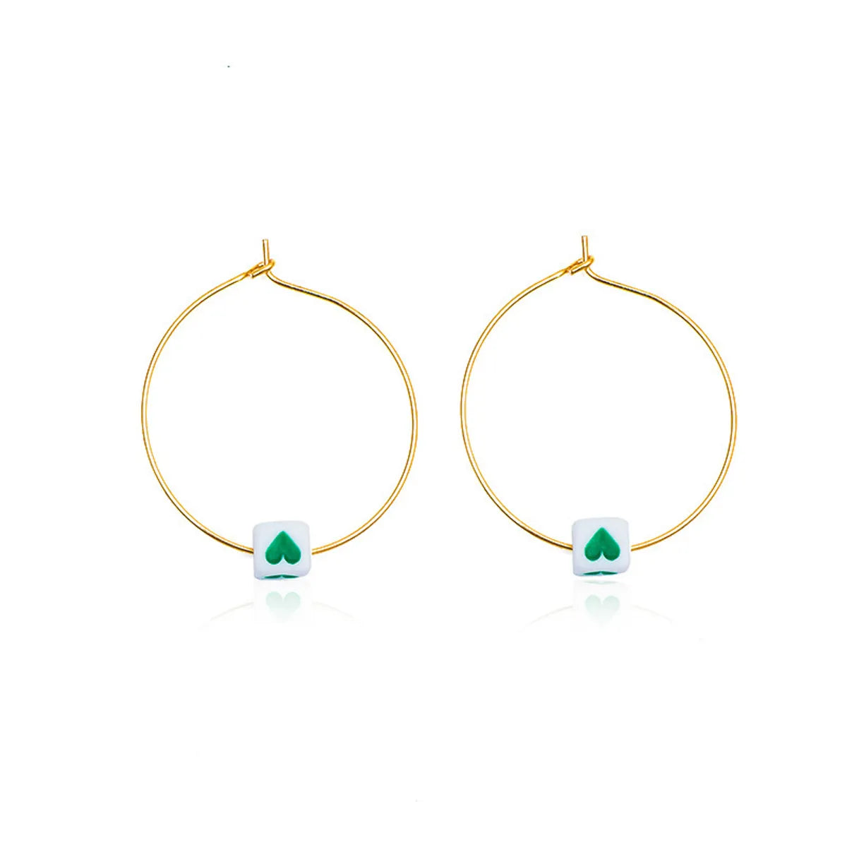 New Hoop Earrings Exaggerated Resin Love Geometric Earrings Personality Trend Earrings