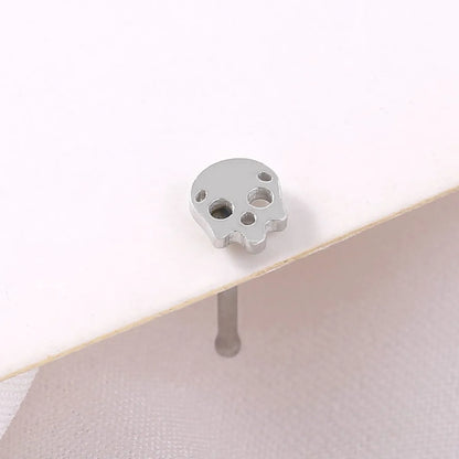 New Hot Selling Stainless Steel Nose Nail Nose Ring Piercing Skull Straight Rod Nose Ornament